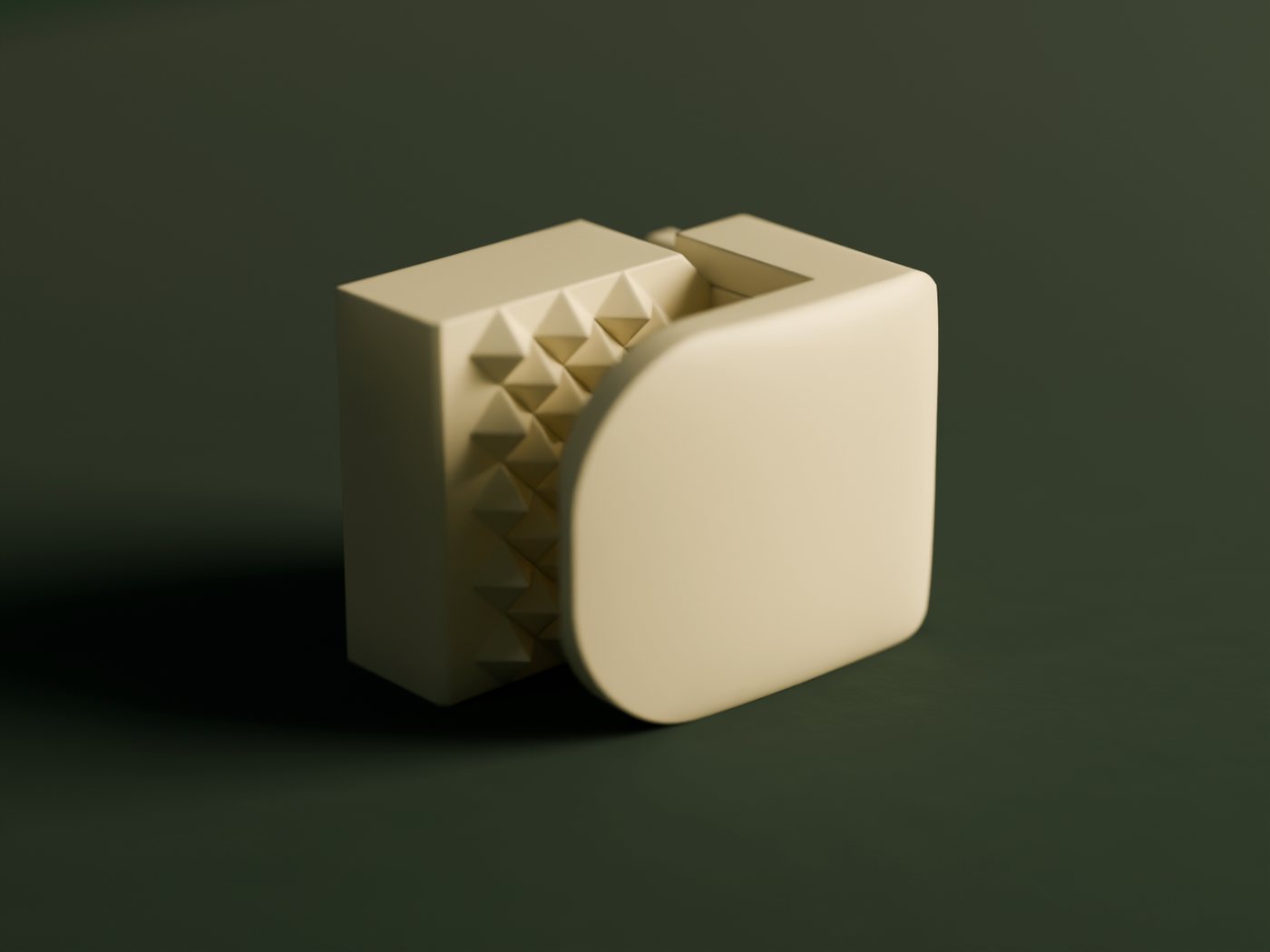 A single clamp opened up, showing the rows of small pyramid grip teeth inside
