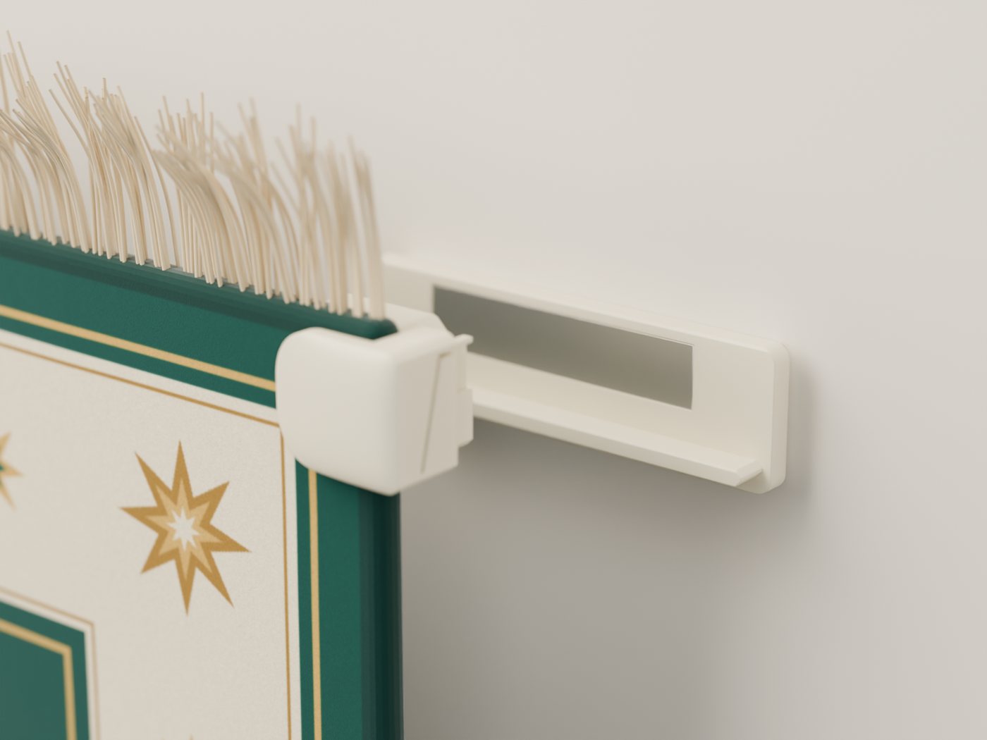 The mat and clamp lifted away from the wall mount, which stays on the wall